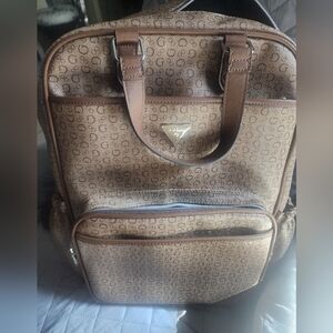 Guess Brown Monogram Backpack